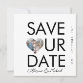 Foto van de moderne, minimalistische Trendy Social Save The Date (Voorkant)