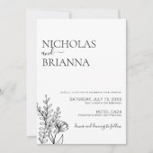 Foto van de moderne minimalistische zwarte en witt kaart (Voorkant)