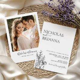 Foto van de moderne minimalistische zwarte en witt kaart