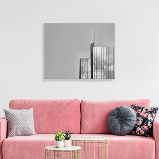 Foto van de moderne, moderne stedelijke architectu canvas afdruk (Insitu (Woonkamer))