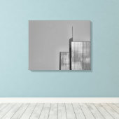 Foto van de moderne, moderne stedelijke architectu canvas afdruk (Insitu (Houten vloer))