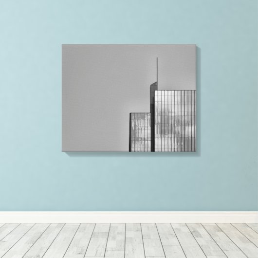 Foto van de moderne, moderne stedelijke architectu canvas afdruk (Insitu (Houten vloer))