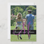 Foto van de moderne monogram bruiloft kaart (Voorkant)