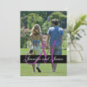 Foto van de moderne monogram bruiloft kaart (Staand voorkant)