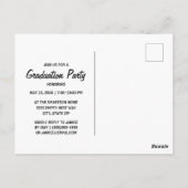 Foto van de moderne Navy Blue Gold Graduation Part Briefkaart (Achterkant)