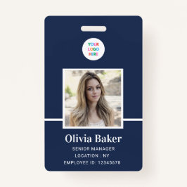 Foto van de moderne Navy Blue Logo Security Employ Badge