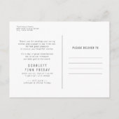 Foto van de moderne New Baby Birth Announcement Briefkaart (Achterkant)