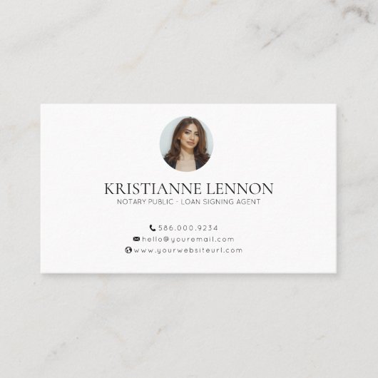 Foto van de moderne Noterende Openbare/Leningen di Visitekaartje (Voorkant)