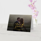 Foto van de moderne paardenbruiloft folie wenskaart (Orchidee)