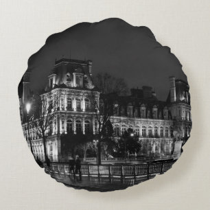 Foto van de moderne Parisiaanse nacht in de stad Rond Kussen