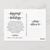 Foto van de moderne Prettige feestdagen groet Briefkaart (Achterkant)