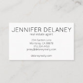 Foto van de moderne Real Estate Agent Beach Waves  Visitekaartje (Achterkant)