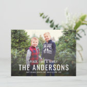 Foto van de moderne Red Buffalo Plays Feestdagenkaart (Staand voorkant)