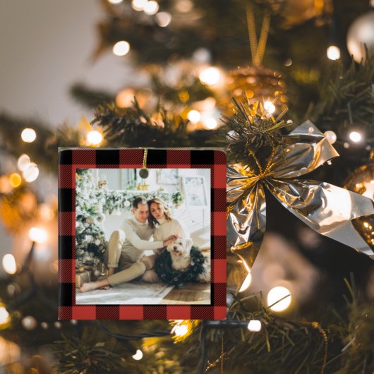 Foto van de moderne Red Buffalo-serie Keramisch Ornament