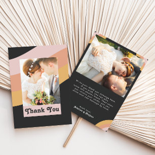 Foto van de moderne Retro 70 van de regenboogdonke Bedankkaart