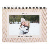 Foto van de moderne roze- en goudfamilie kalender (Hoes)
