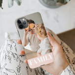 Foto van de moderne roze liefdesfamilie iPhone 11Pro max hoesje<br><div class="desc">Fotocadeau van de moderne Rode Liefde</div>