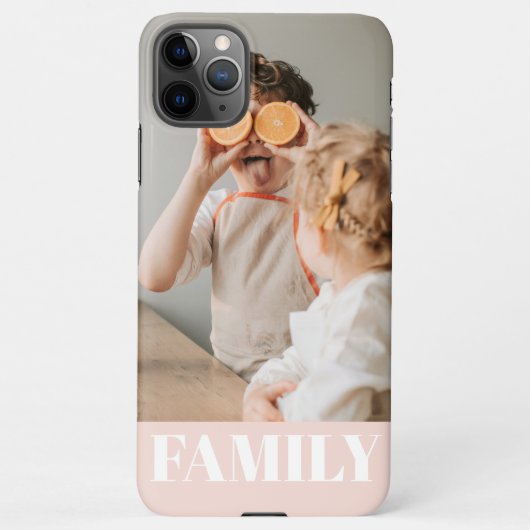 Foto van de moderne roze liefdesfamilie iPhone hoesje (Achterkant)