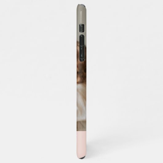 Foto van de moderne roze liefdesfamilie iPhone hoesje (Linkerkant)