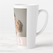 Foto van de moderne roze liefdesfamilie latte mok (Rechts)