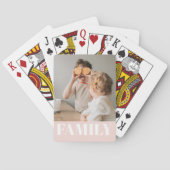Foto van de moderne roze liefdesfamilie pokerkaarten (Achterkant)