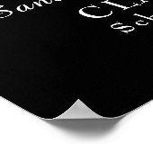 Foto van de moderne Rustic Black Afstuderen An Poster (Hoek)