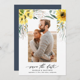 Foto van de moderne rustige botanische eucalyptusz save the date