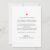 Foto van de moderne Script Black Heart Valentijns Kaart (Achterkant)