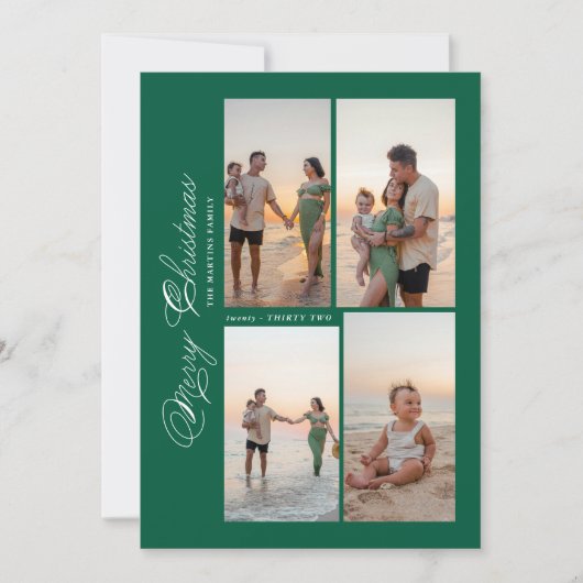 Foto van de moderne serie kerstmis feestdagenkaart (Voorkant)