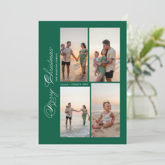 Foto van de moderne serie kerstmis feestdagenkaart (Staand voorkant)