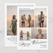 Foto van de moderne serie kerstmis feestdagenkaart (Voorkant / Achterkant)