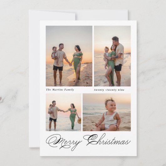 Foto van de moderne serie kerstmis feestdagenkaart (Voorkant)