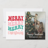 Foto van de moderne serie kerstmis feestdagenkaart (Voorkant)