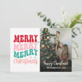 Foto van de moderne serie kerstmis feestdagenkaart (Staand voorkant)