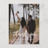 Foto van de moderne typografie bruiloft bedankt briefkaart (Voorkant)