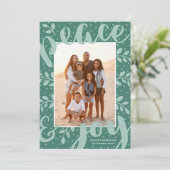 Foto van de moderne Vrede en Stijlvolle Kerstmis Feestdagenkaart (Staand voorkant)