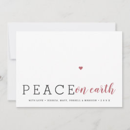 Foto van de moderne vrede op aarde 2 feestdagenkaart