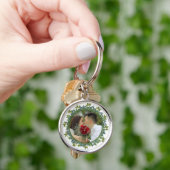 Foto van de moderne Waterverf Greenery Wedding Sleutelhanger (Hand)