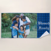  foto van de naakte familie strandlaken (Voorkant)