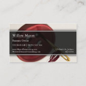 Foto van de naald en de Button - Naaien - Visiteka Visitekaartje (Achterkant)