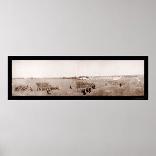 Foto van de Nationale Garde van Iowa 1908 Poster