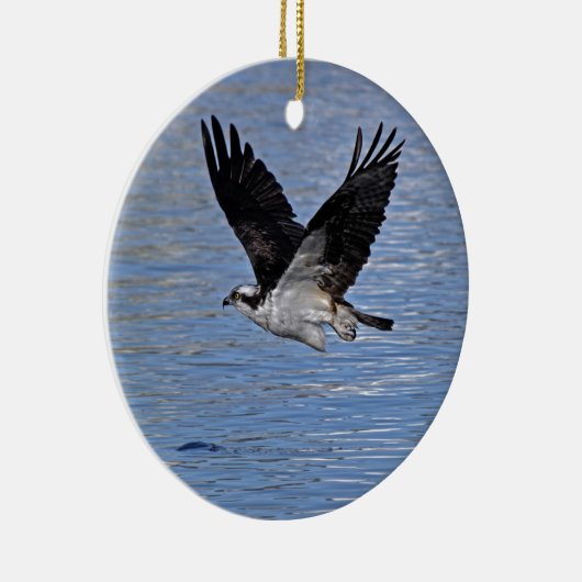 Foto van de Natuur "Flying Fish Eagle Osprey" Keramisch Ornament (Rechts)