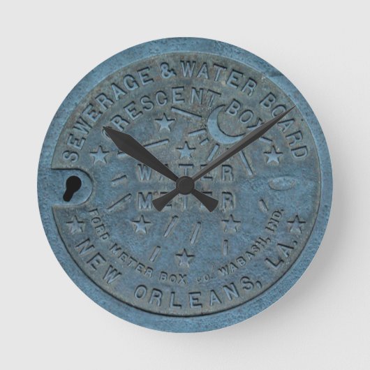 Foto van de New Orleans Water Meter Ronde Klok (Voorkant)