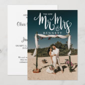 Foto van de nieuwe heer Mrs Elopement Wedding Anno Kaart (Voorkant / Achterkant)