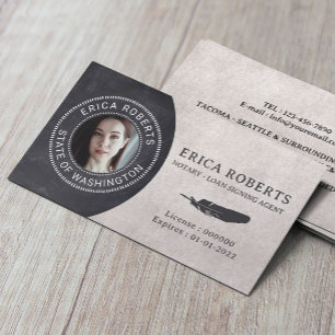 foto van de Notaris Public Loan Signing Agent Visitekaartje