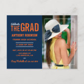 Foto van de Oranje en Blauwe GraduPartij Briefkaart (Voorkant)