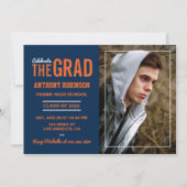 Foto van de Oranje en Blauwe GraduPartij Kaart (Voorkant)