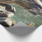Foto van de Otter Animal-lover van het wild Cadeaupapier (Hoek)
