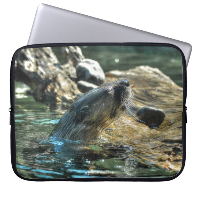 Foto van de Otter Animal-lover van het wild Laptop Sleeve (Voorkant)