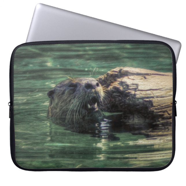 Foto van de Otter Animal-lover van het wild Laptop Sleeve (Voorkant)